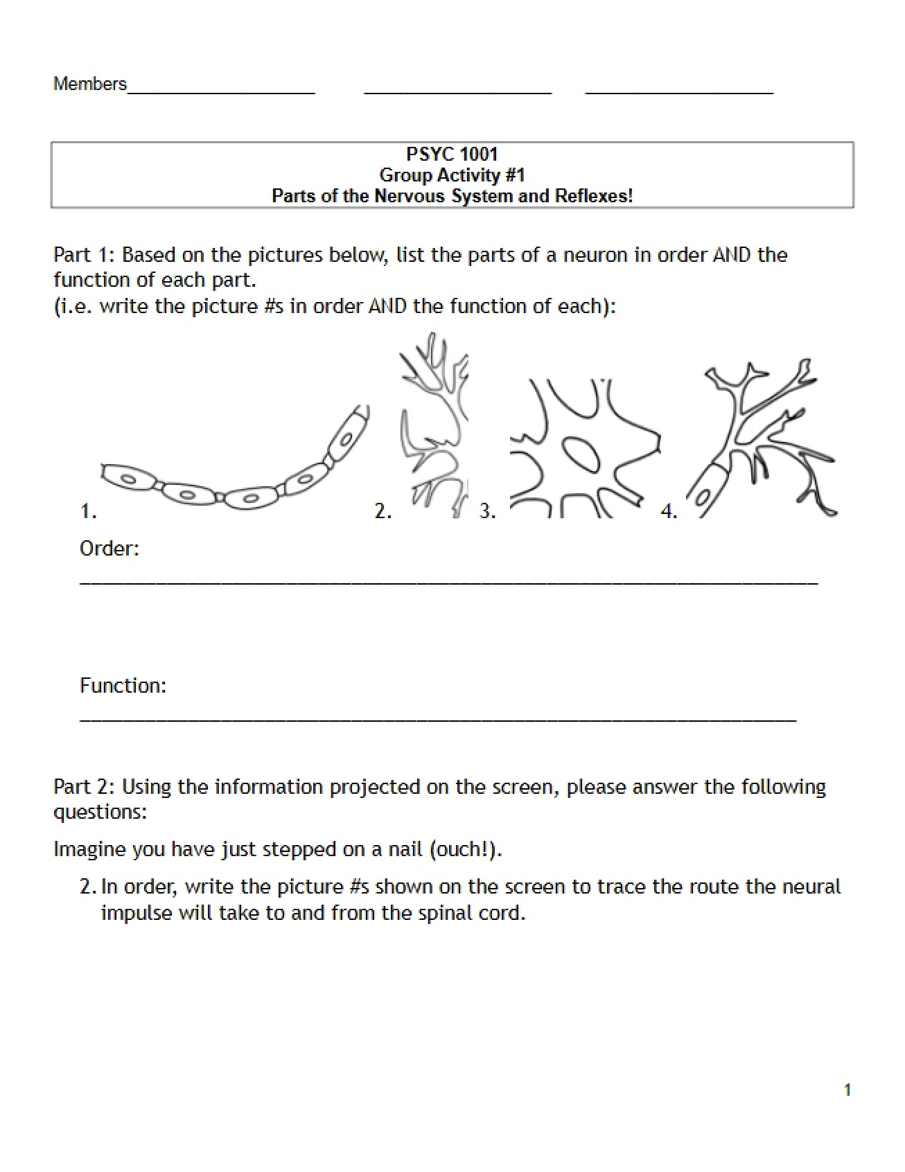 Notes for Psychology Group One