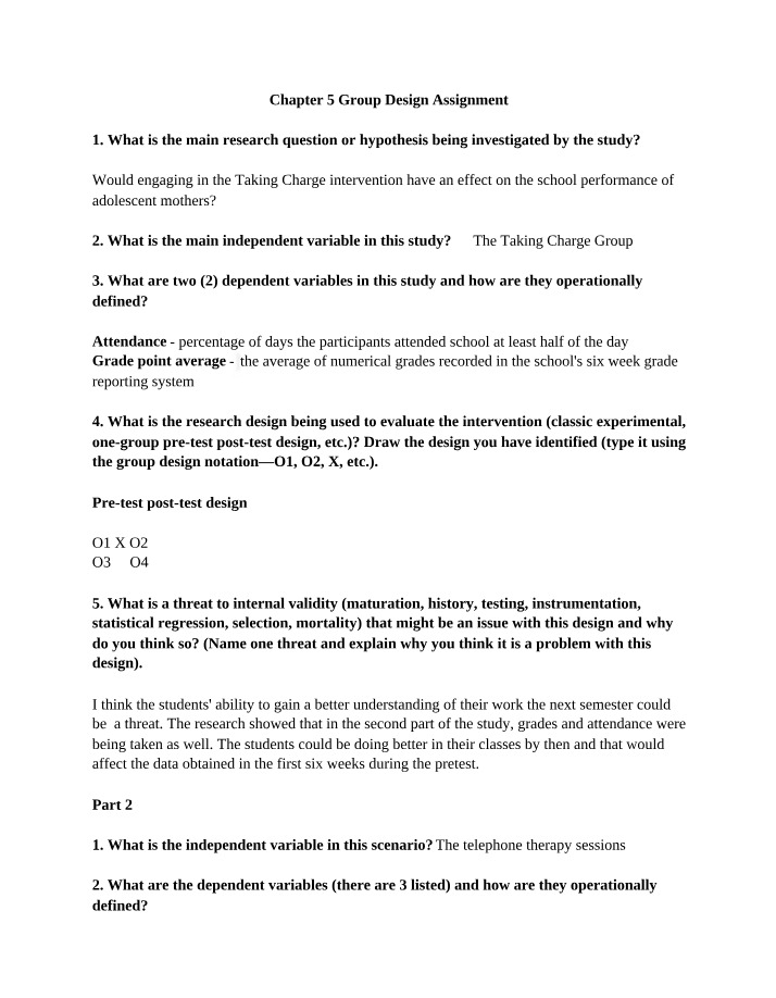 Group Design Assignment - Chapter 5