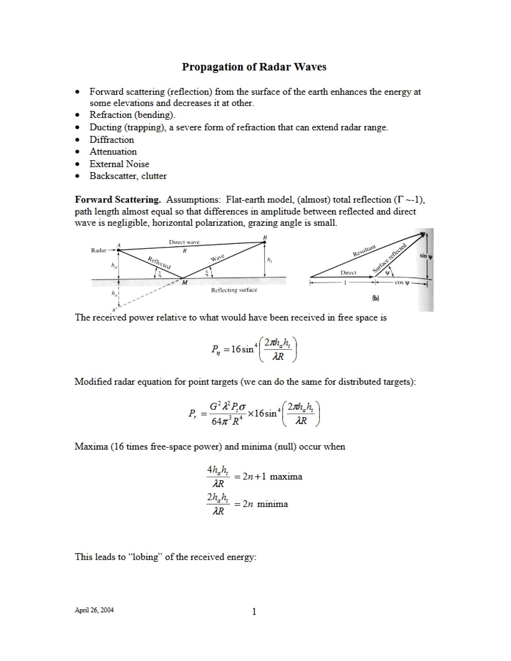 Radar Wave Propagation