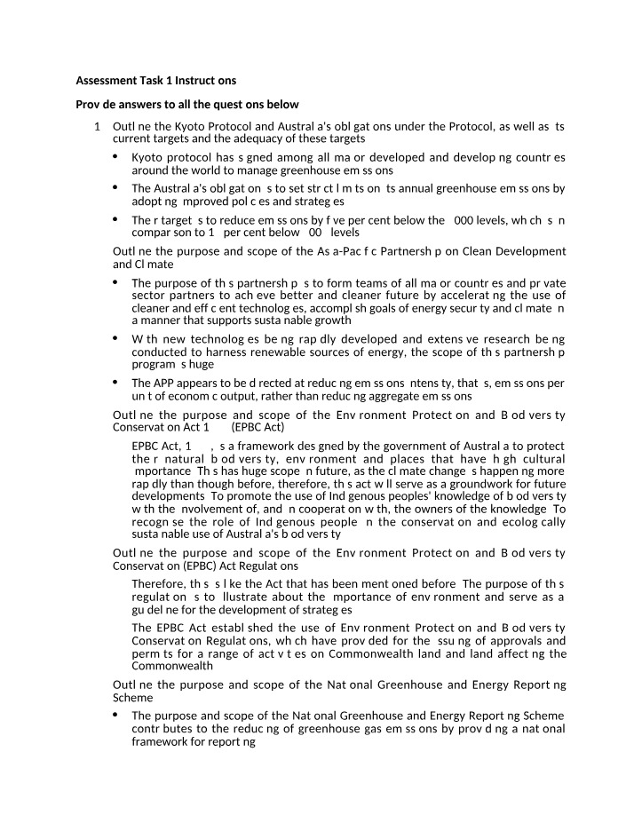 Workplace Sustainability Policy and Procedures - Task 1
