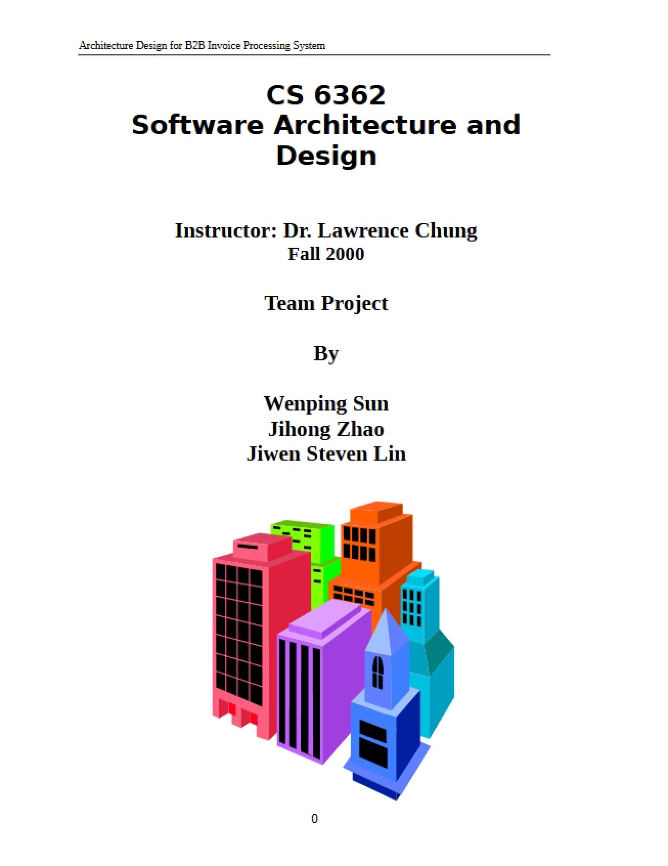 Advanced Architecture Lecture Notes
