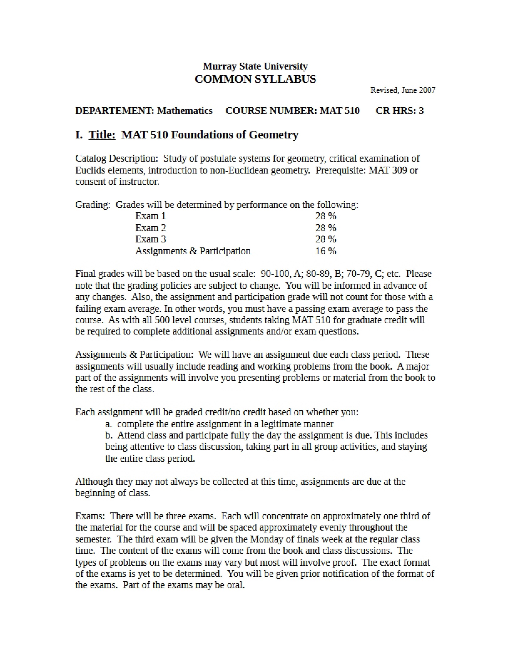 Syllabus