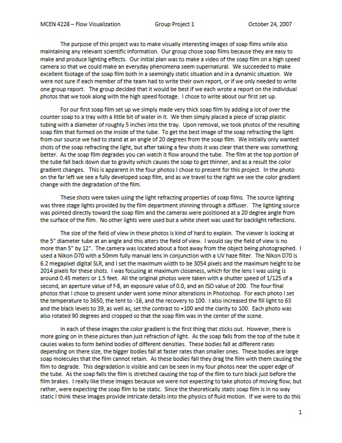 Group Project One (First Instance)