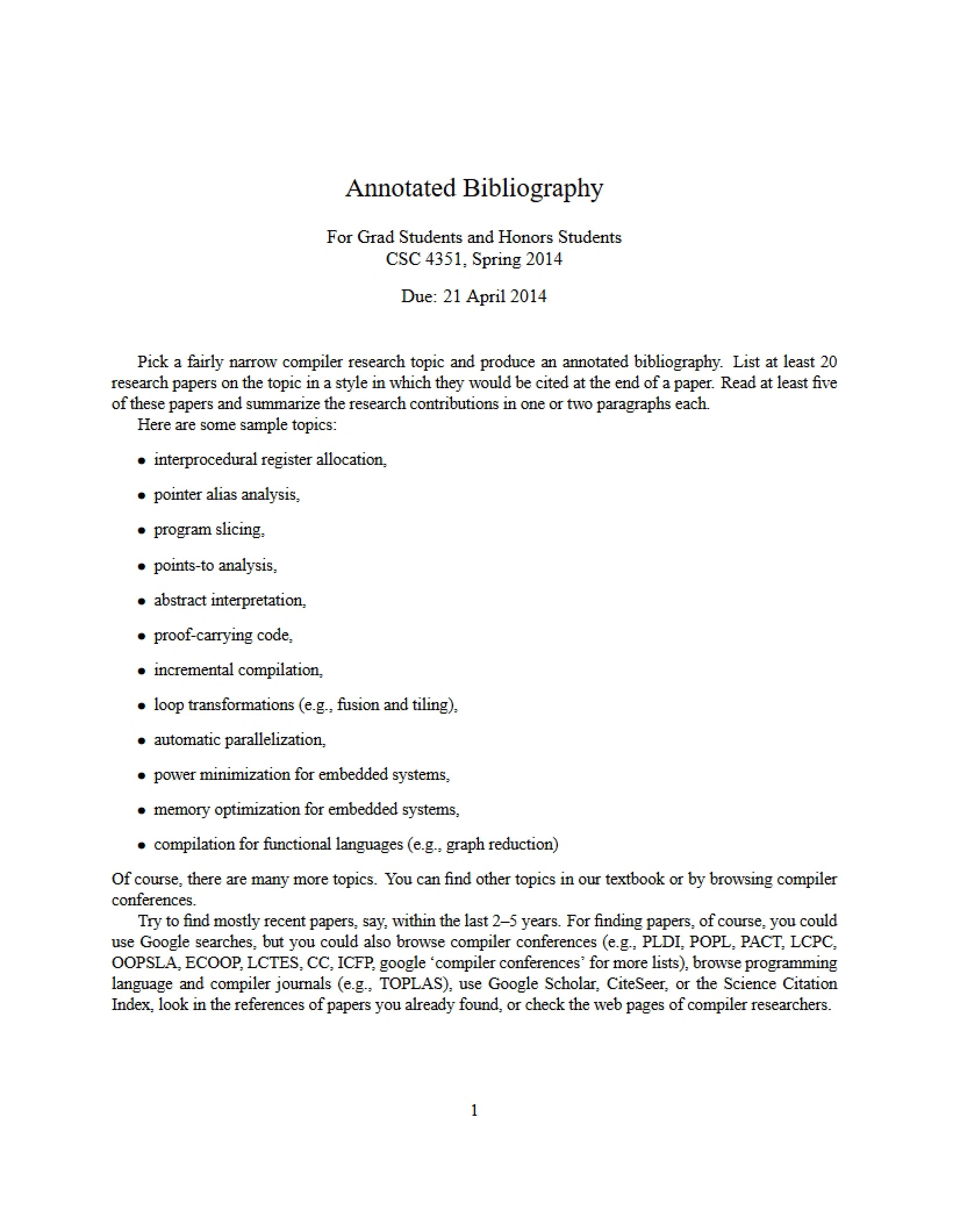 Bibliography Annotated