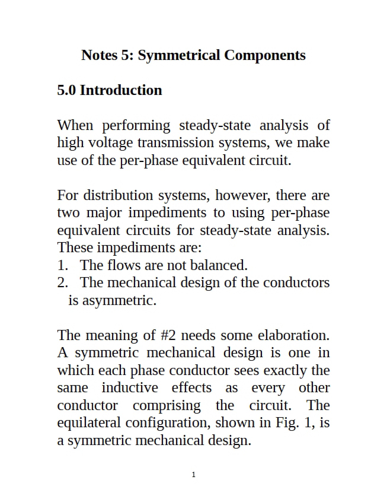 Overview of Symmetrical Components