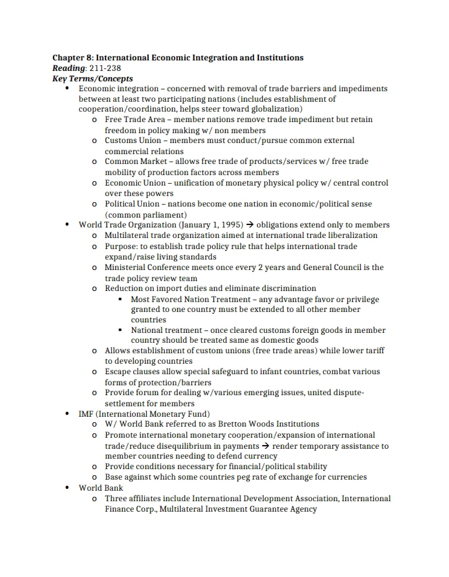 Global Economic Integration and Institutions