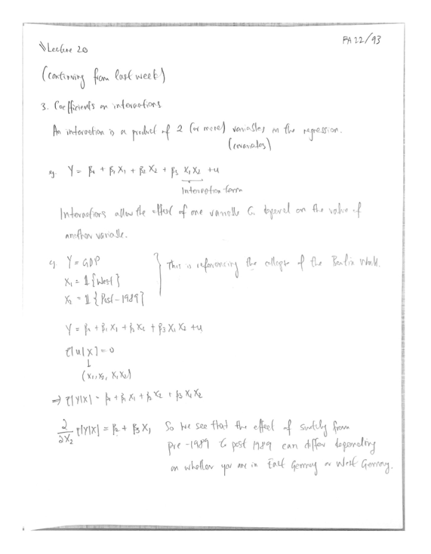 Class Notes