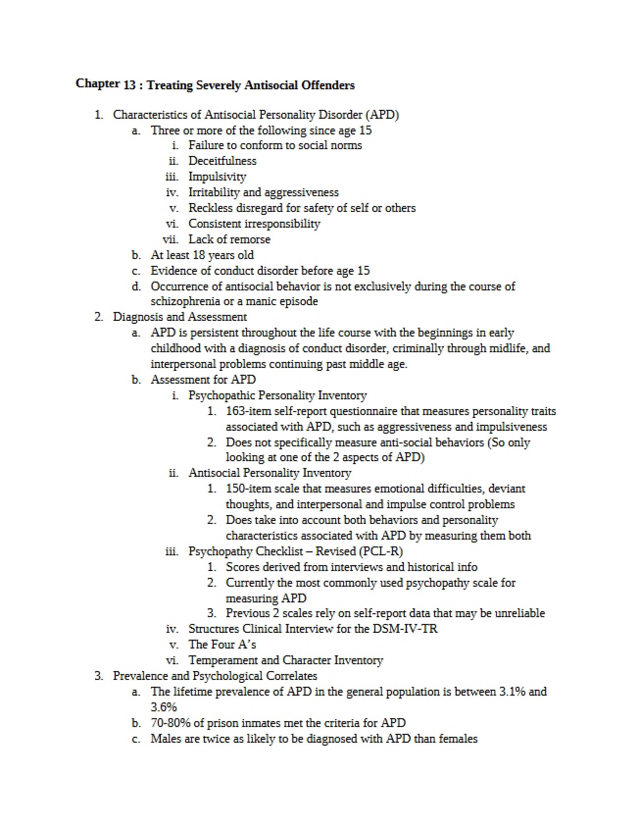 Antisocial Offender Treatment - Chapter Thirteen