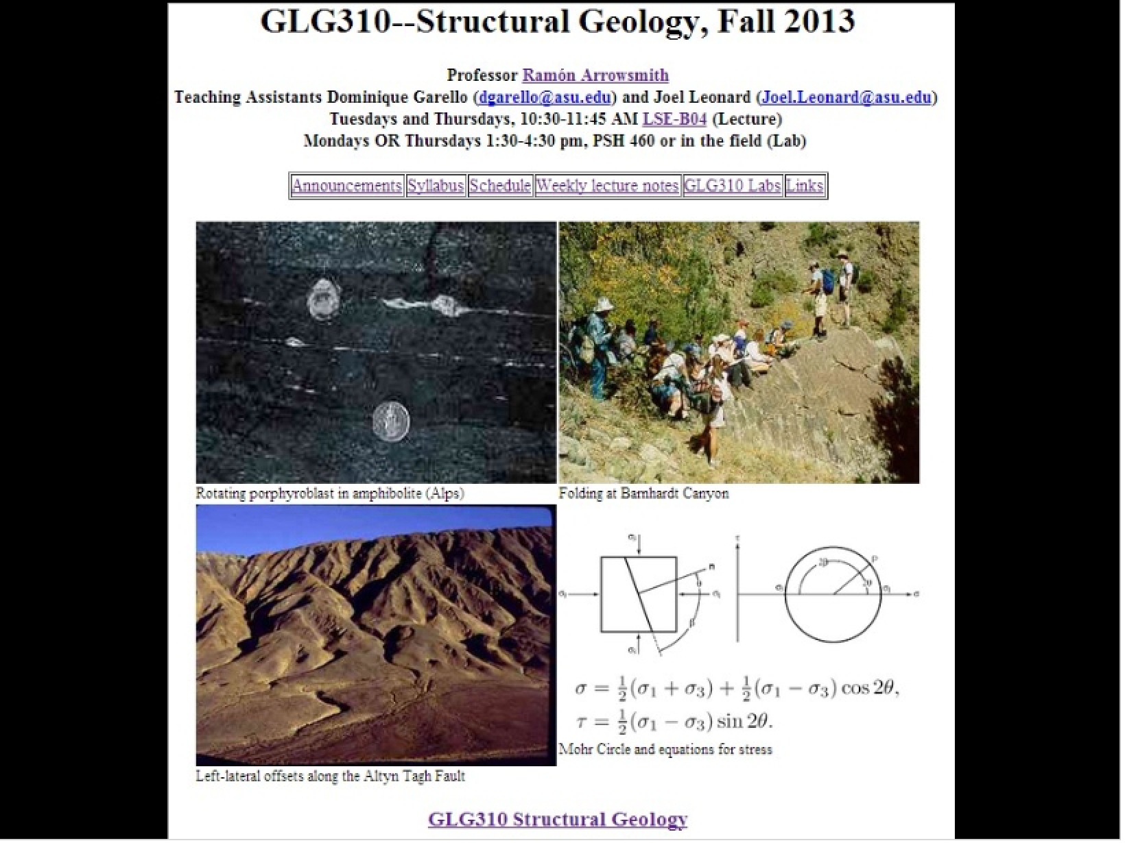 Notes for Structural Geology