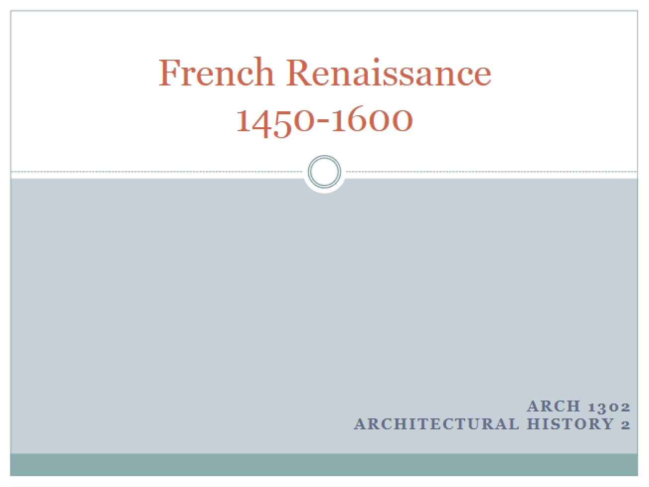 Introduction to the French Renaissance