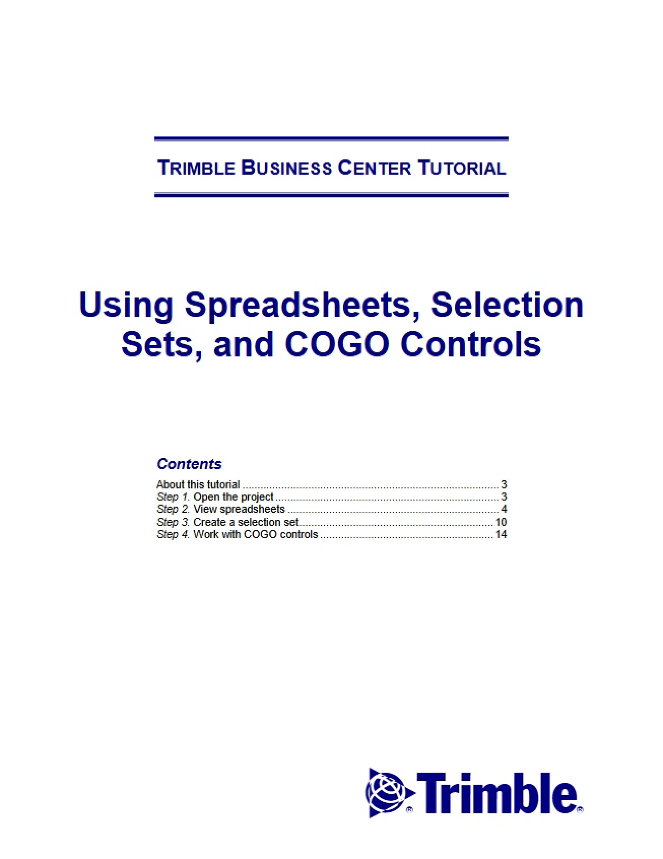 Selection Sets and Spreadsheets Usage
