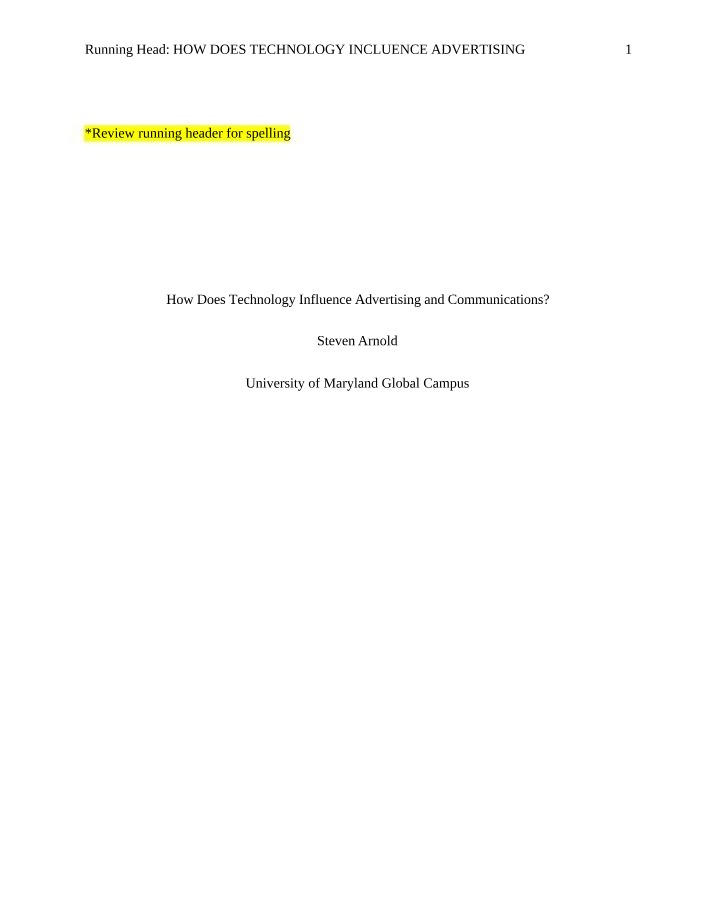 How Technology Influences Advertising and Communications Analysis