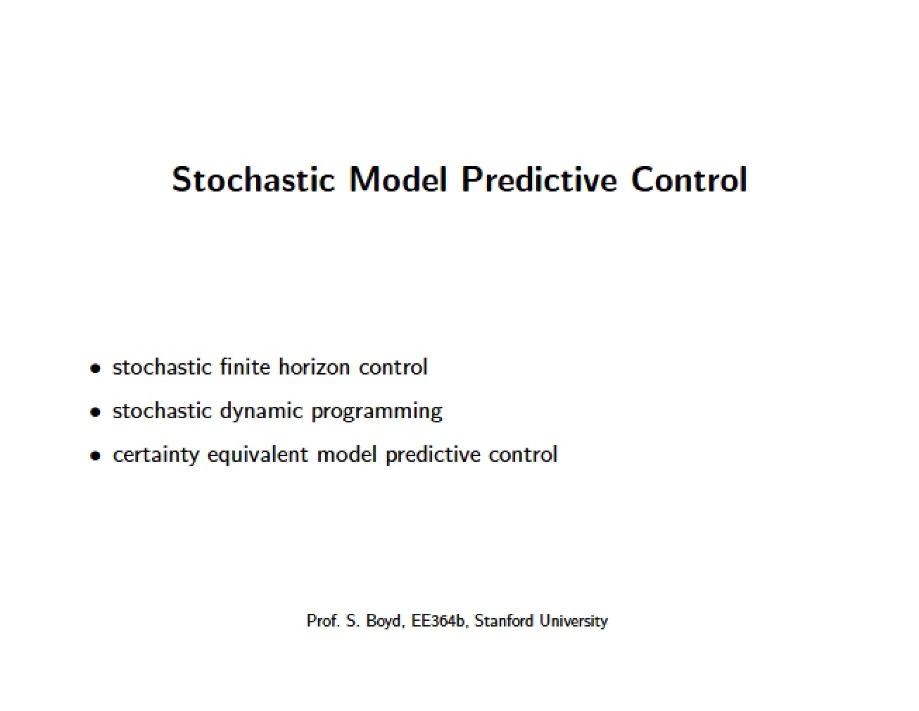 Introduction to the Principles of Stochastic Model Predictive Control