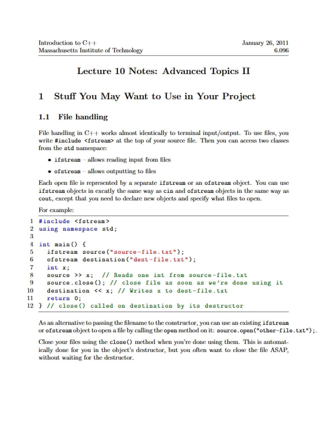 Handling Files
