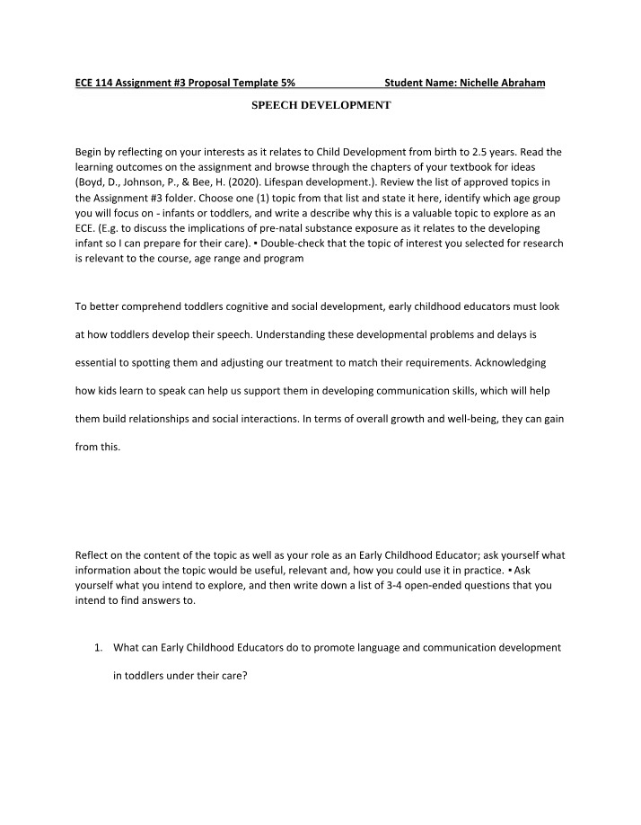Assignment 3 Proposal Template