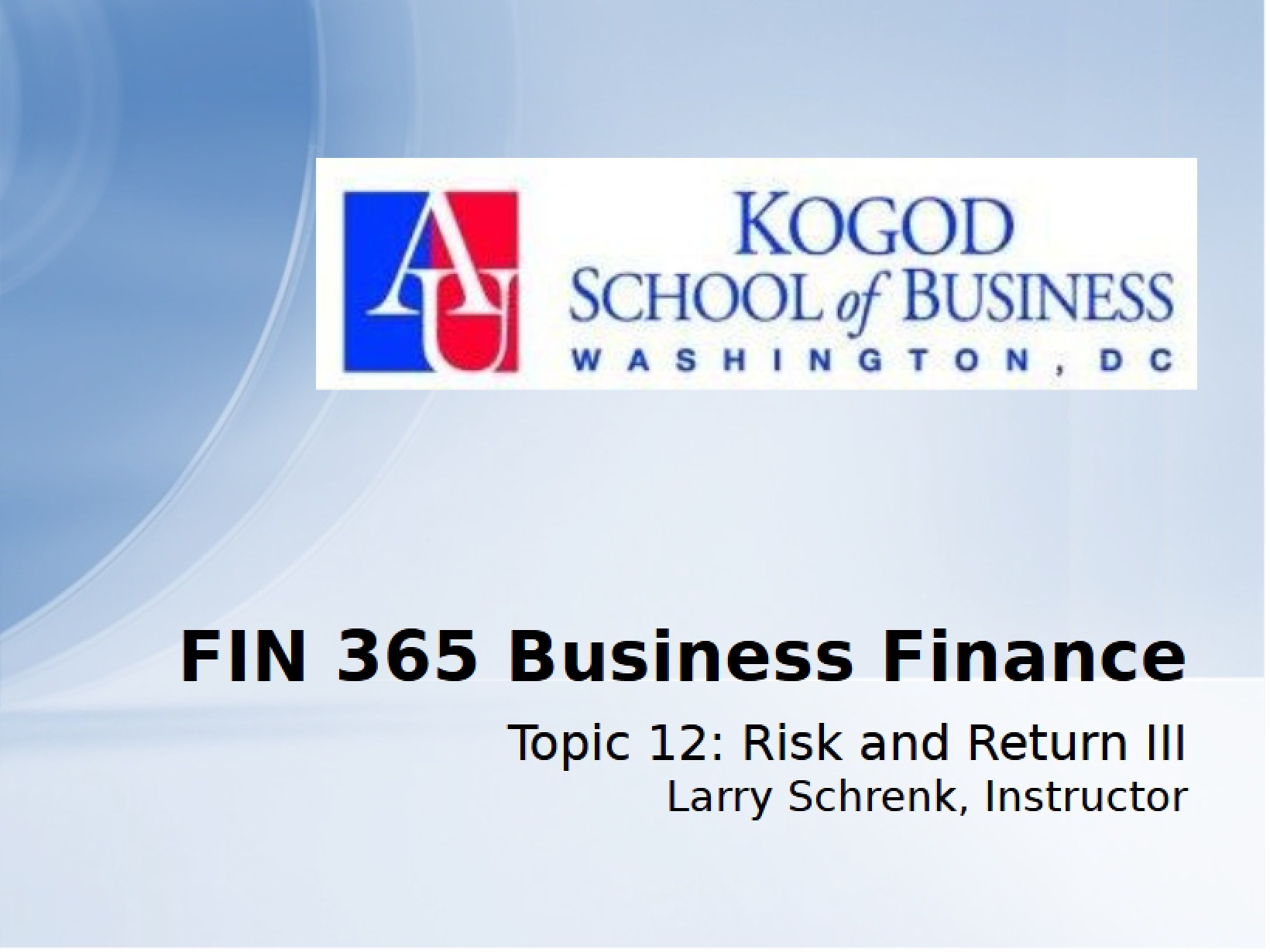 Return and Risk 3