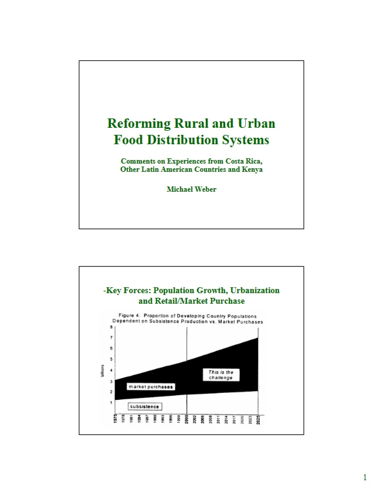 Food Distribution Reform Urban and Rural