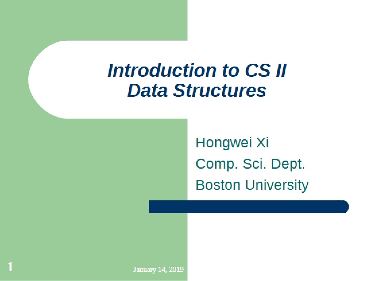 Introduction to Data Structures for CS II (Part 1)