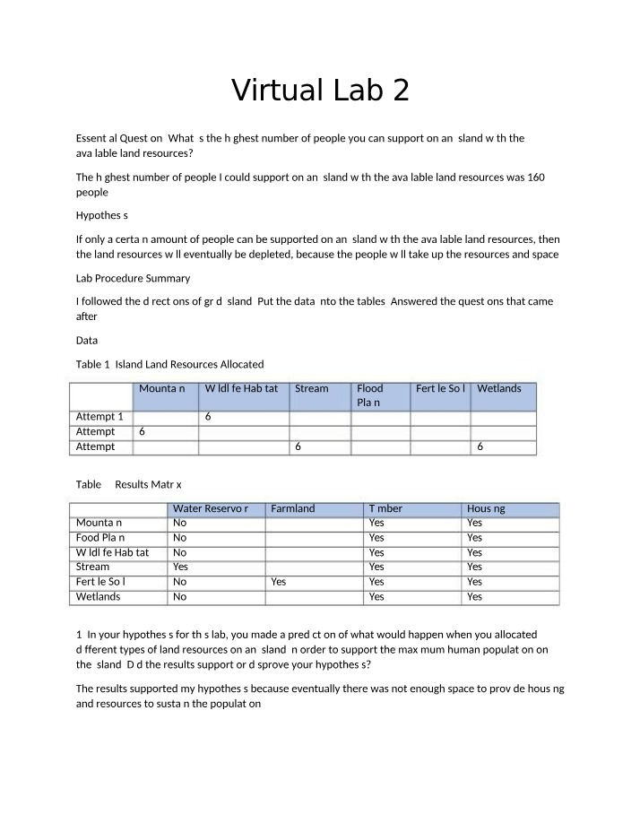 Virtual Lab - Part 2
