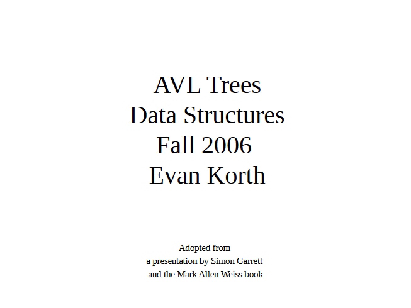 Trees of AVL Type