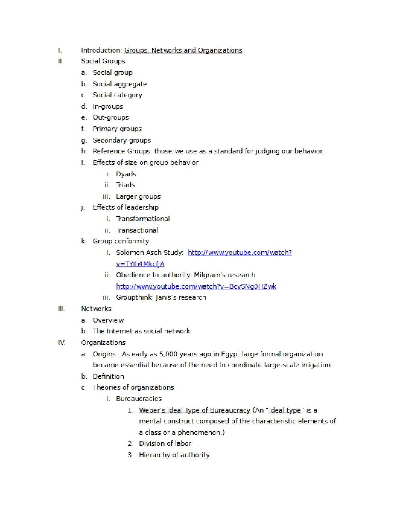 Organizations and Groups Chapter 6