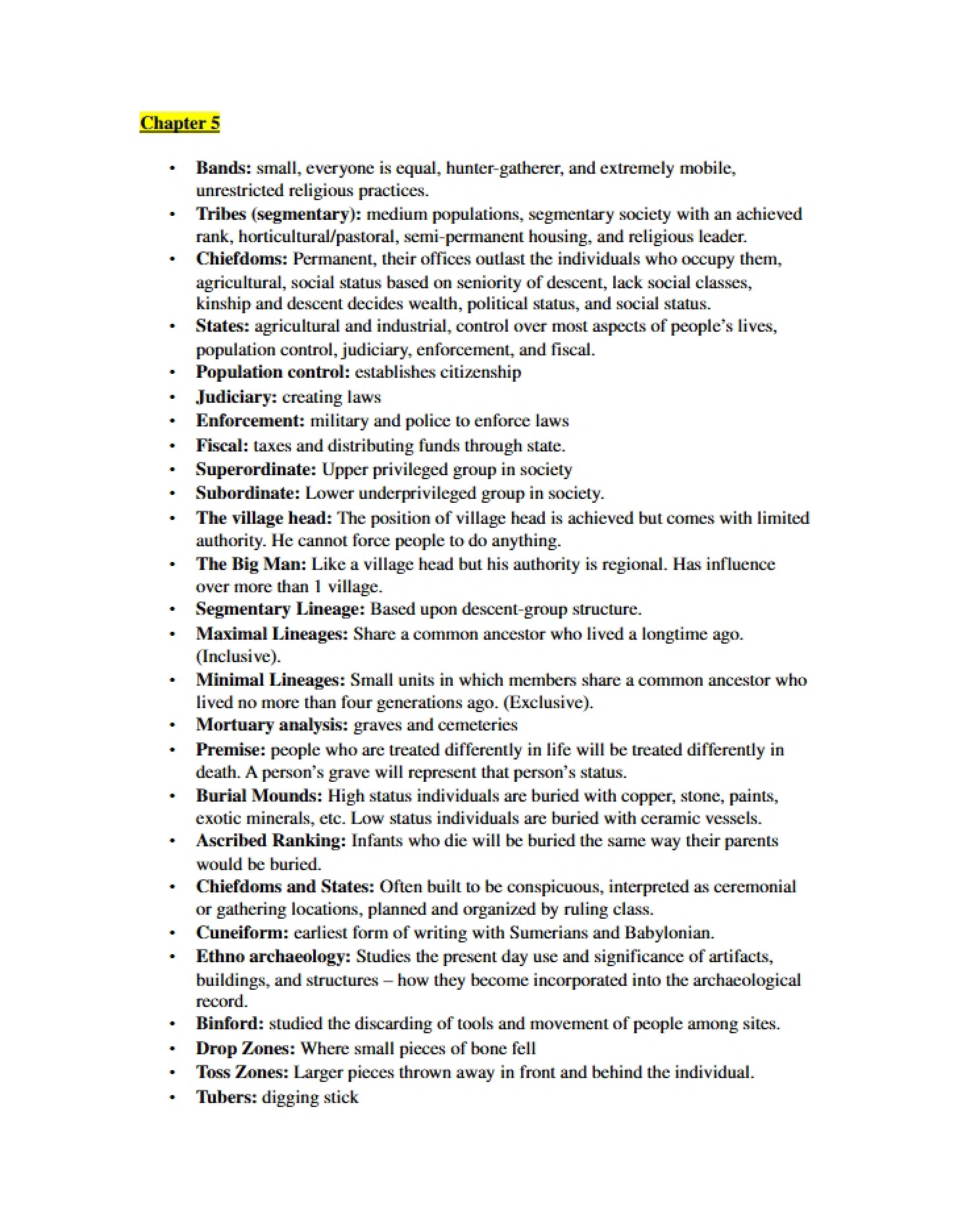 Unit Five Archaeological Perspectives