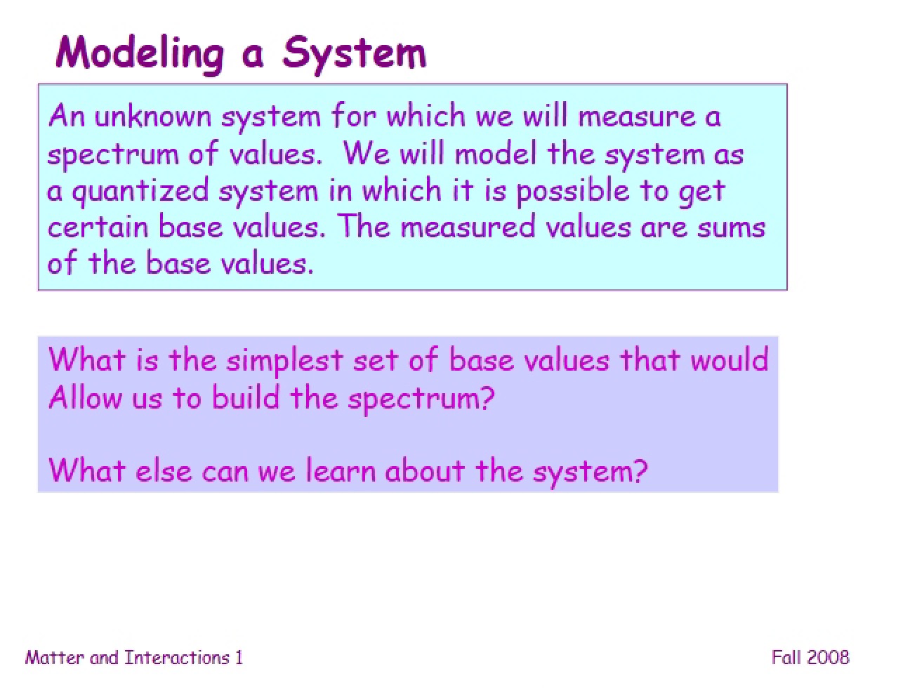 System Modeling Overview