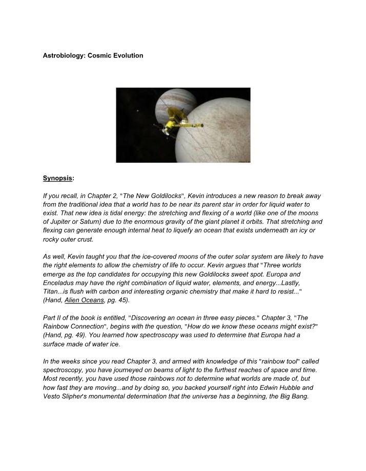 Astrobiology Cosmic Evolution - Tidal Energy Potential