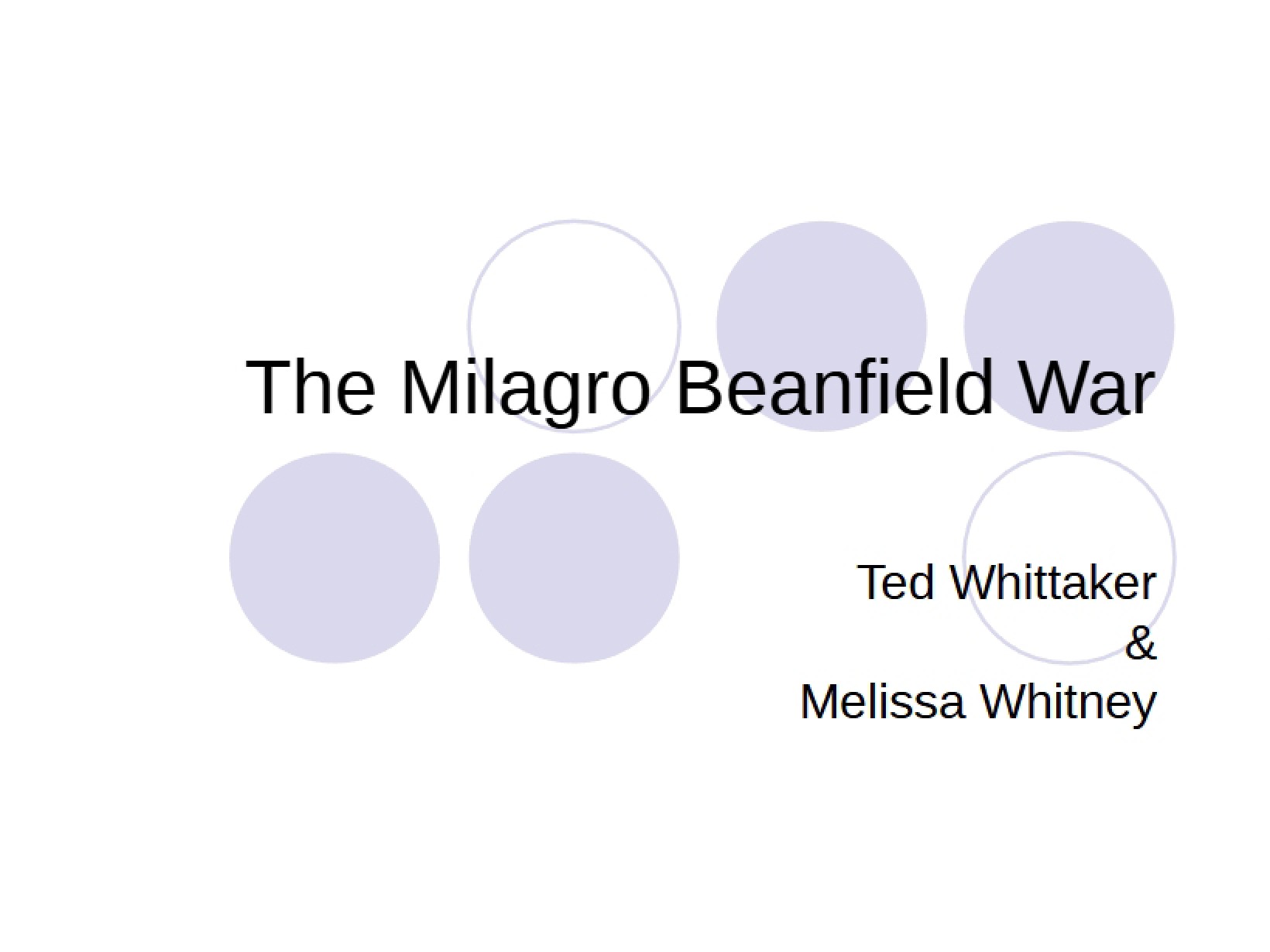 Beanfield War (Milagro)