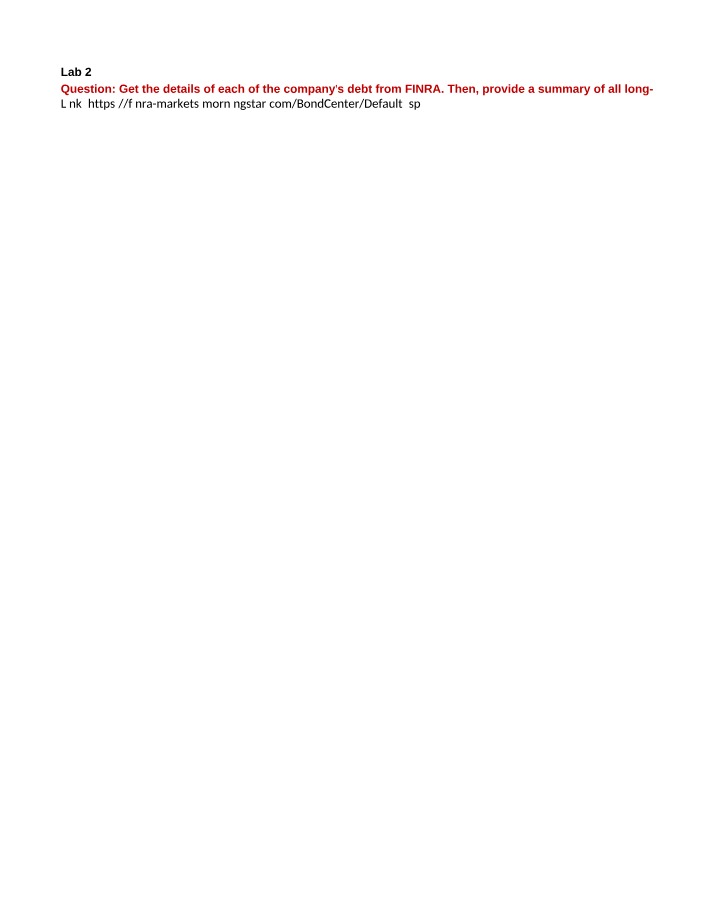 Workbook for Lab 2