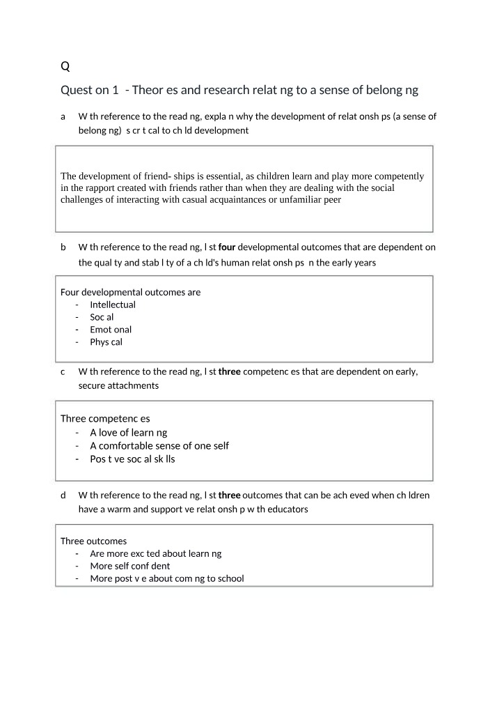 Critical Role of Relationships in Child Development