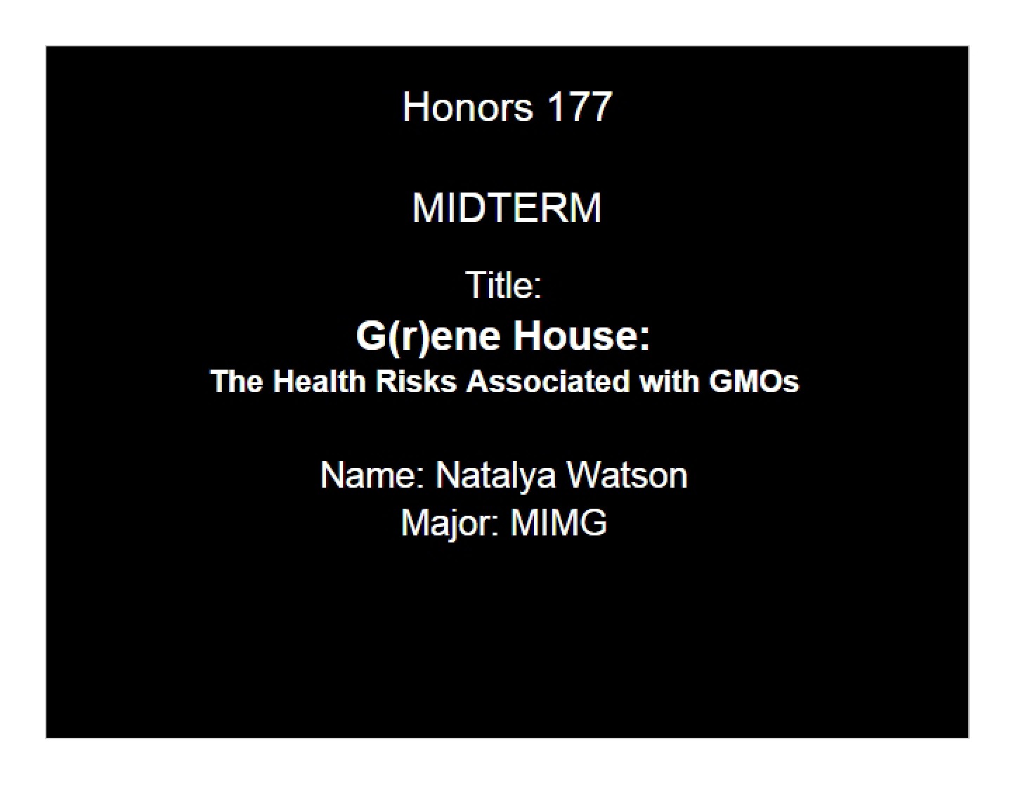 Natalya Watson Entry