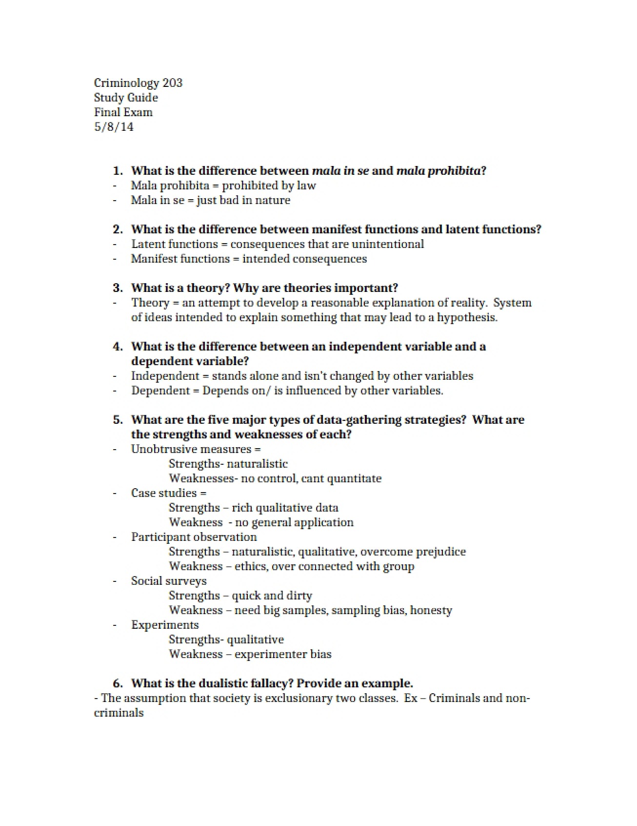 Criminology Study Material
