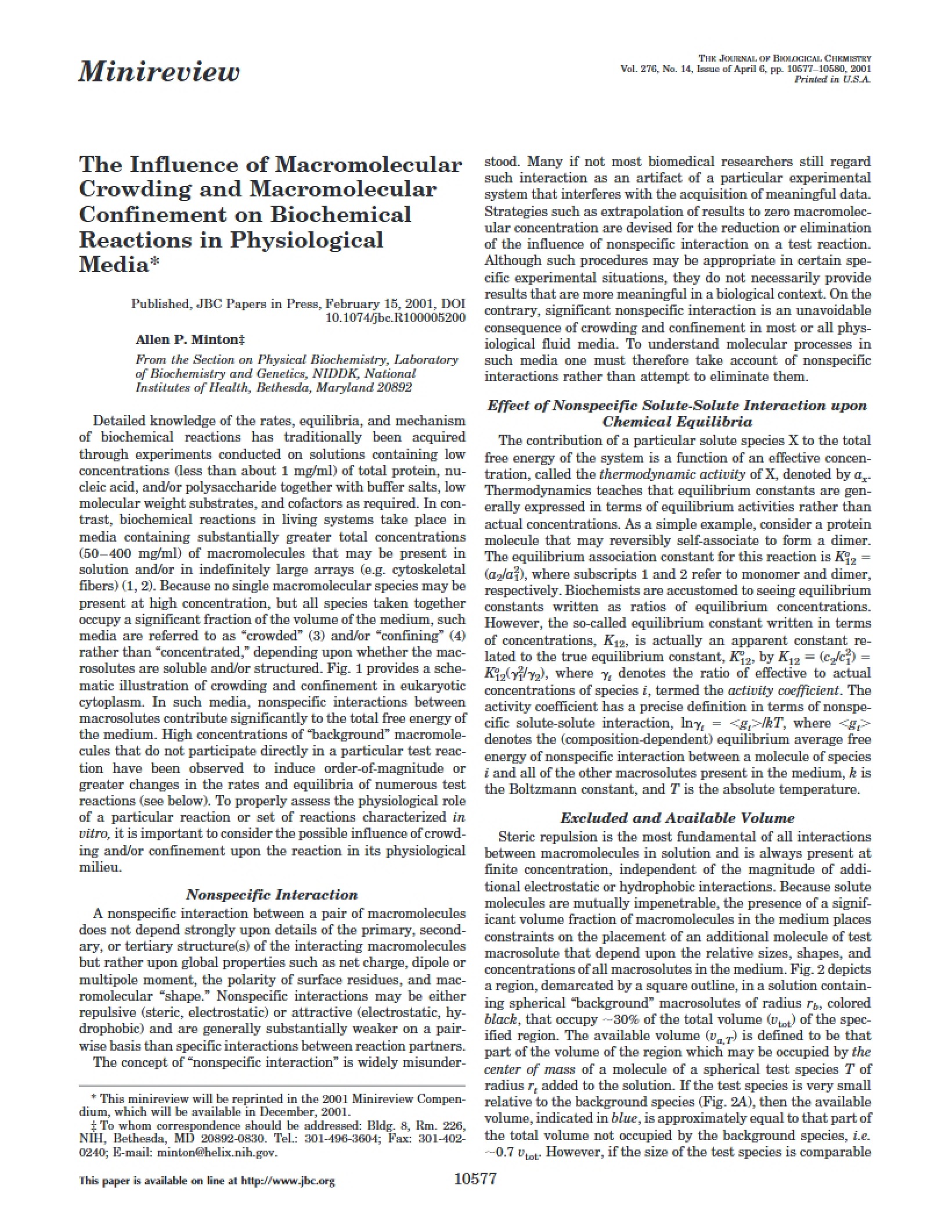 Macromolecular Influence