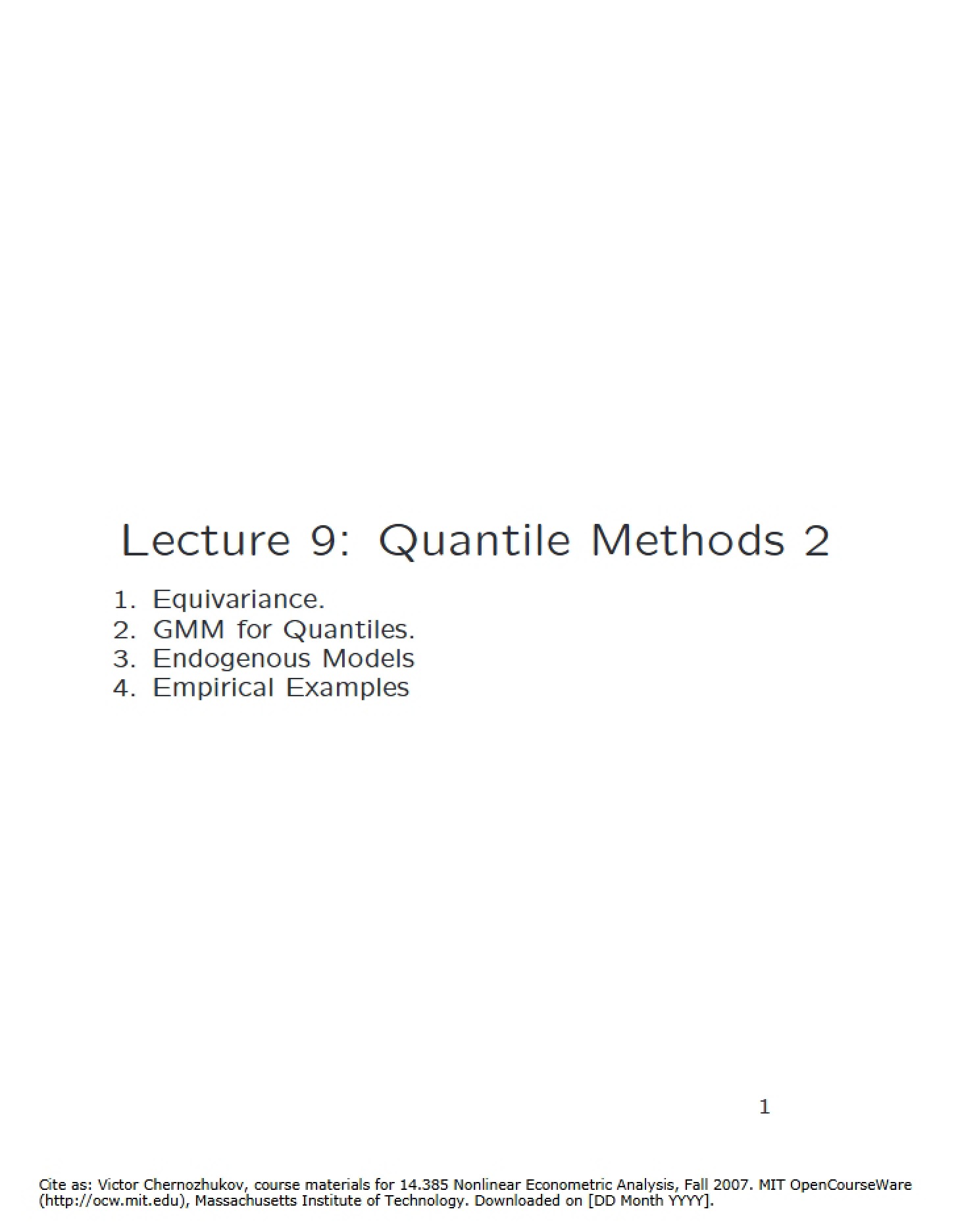 Methods of Quantiles 2