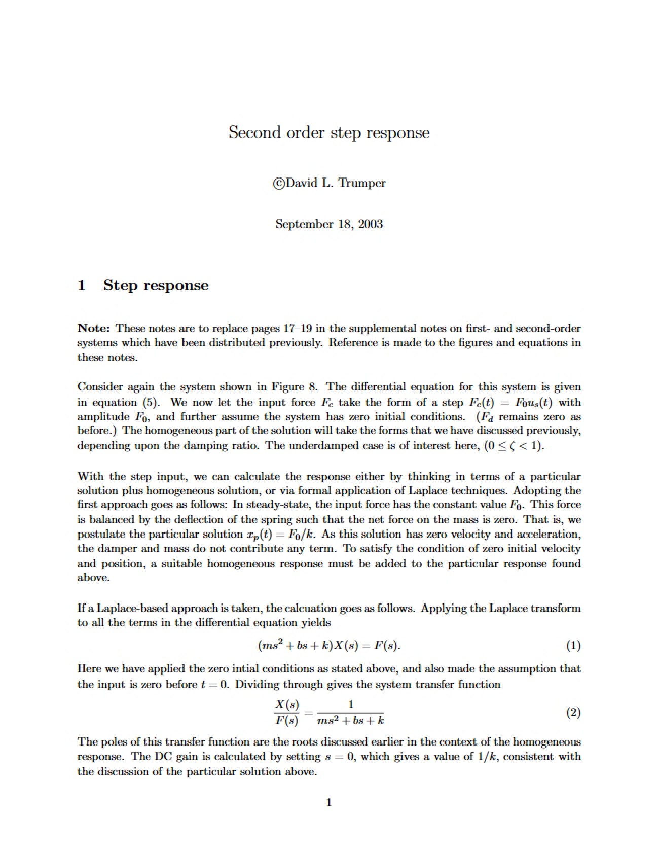 Step Response: Second Order