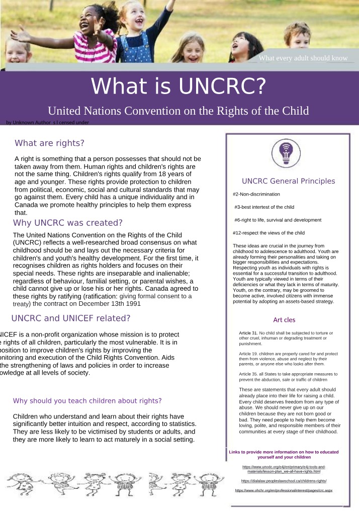 Rights of the Child - UNCRC Explained for Adults