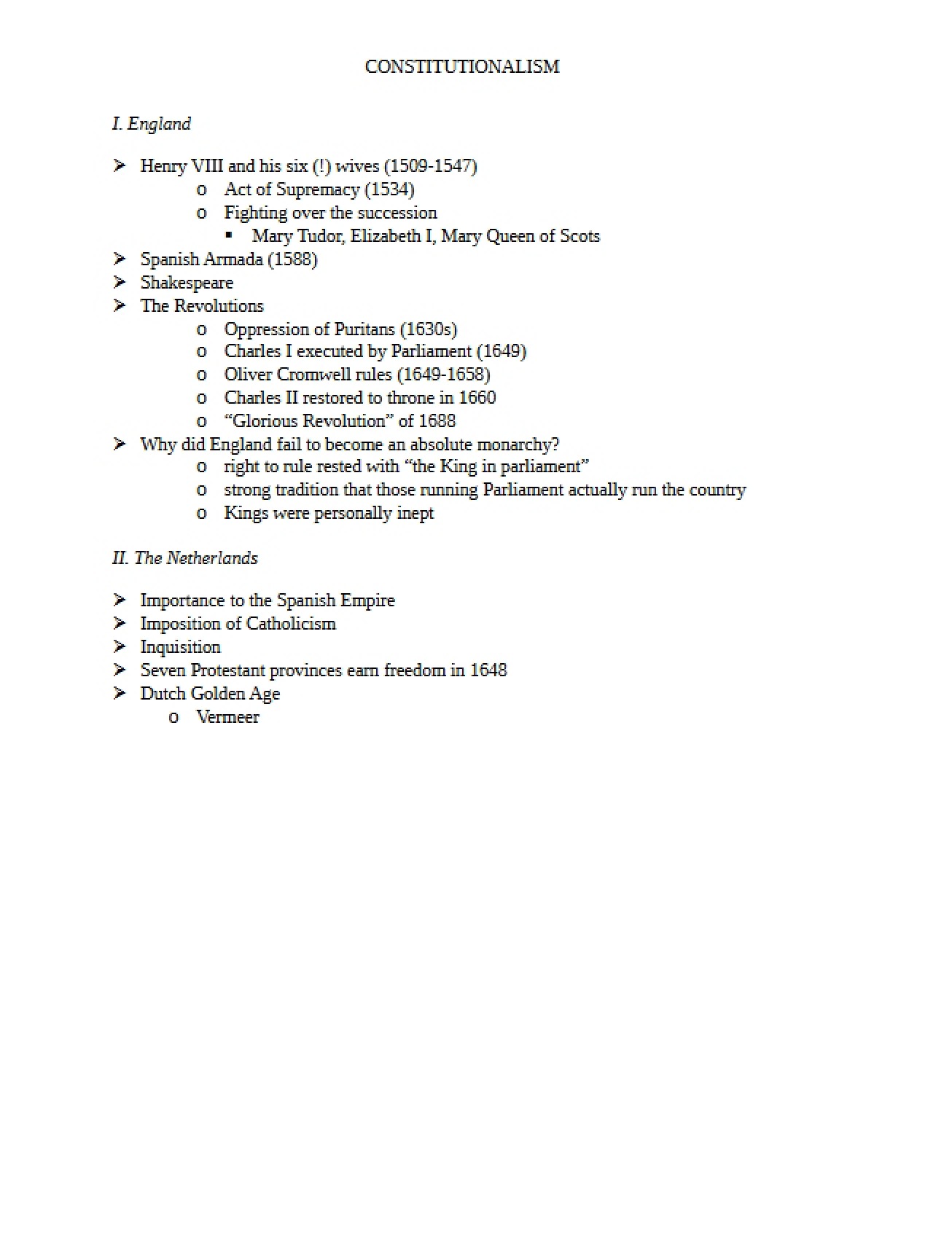 Concepts of Constitutionalism