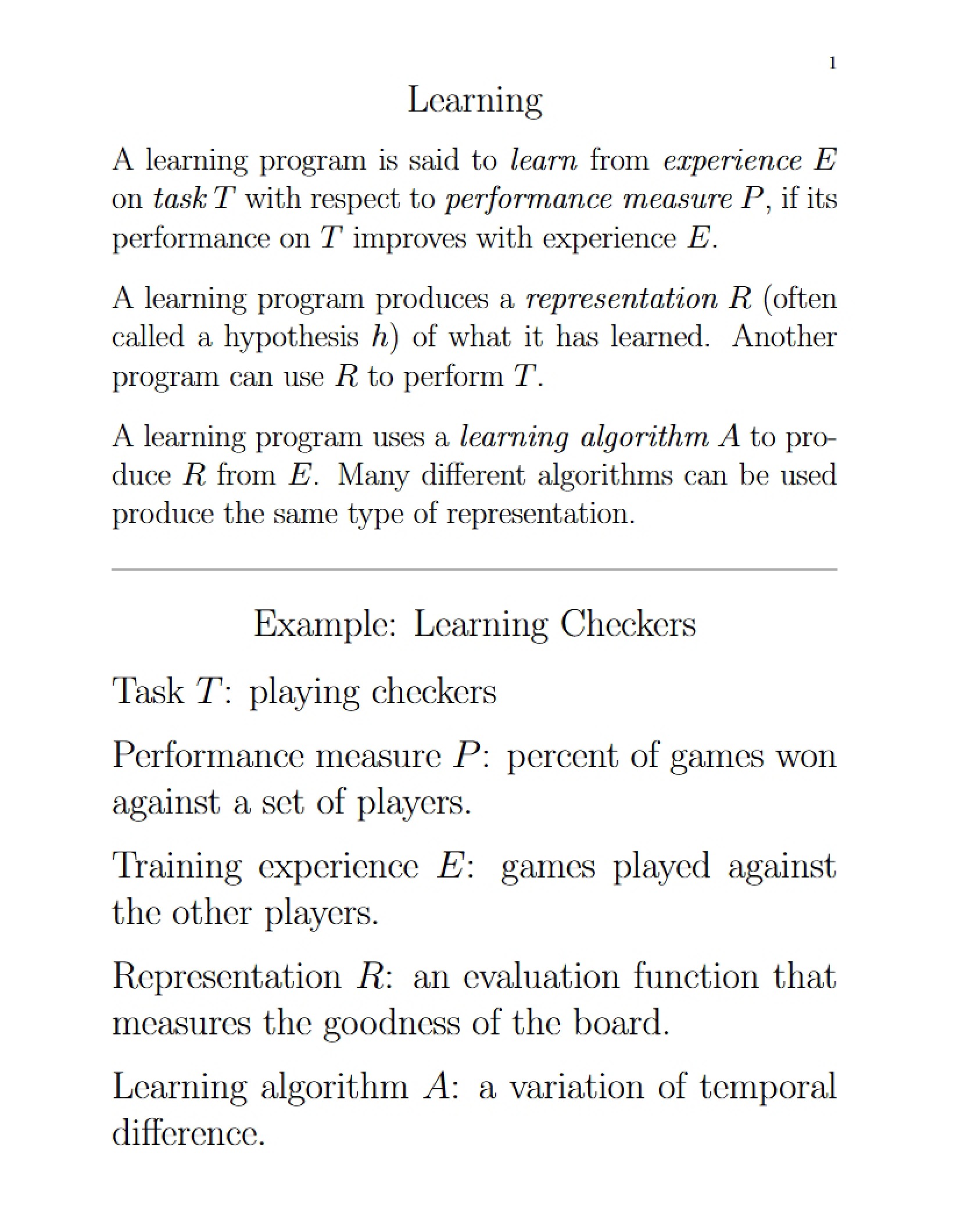 Machine Learning Concepts
