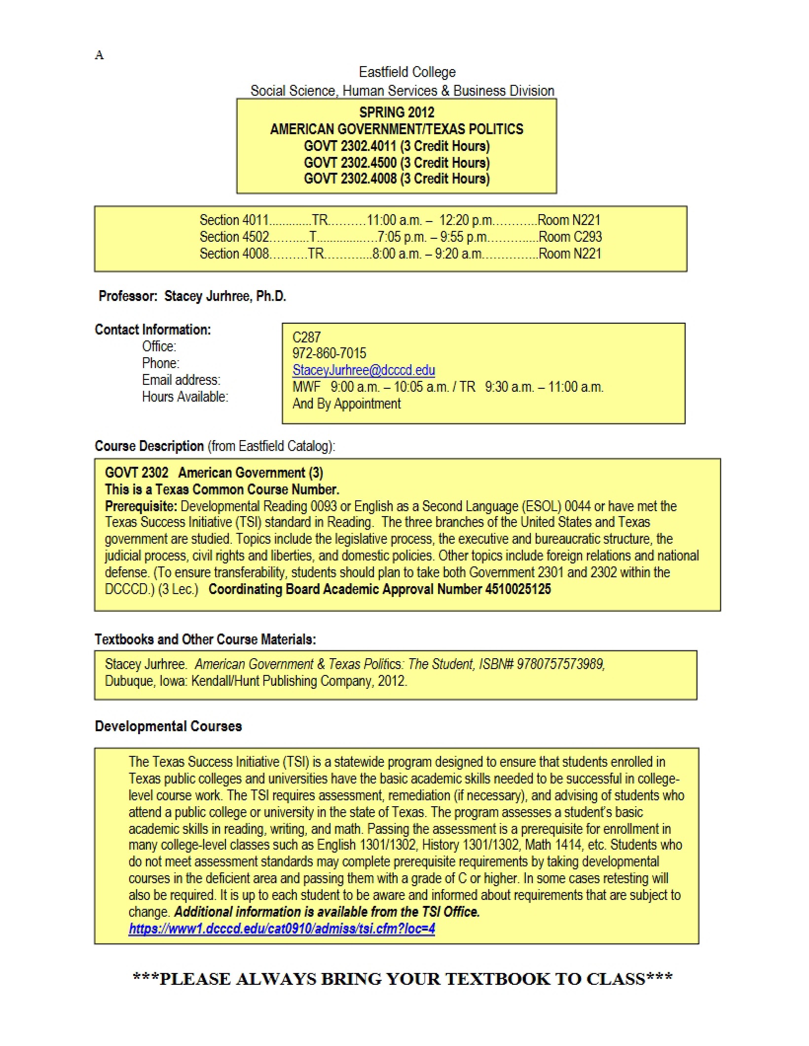 Syllabus