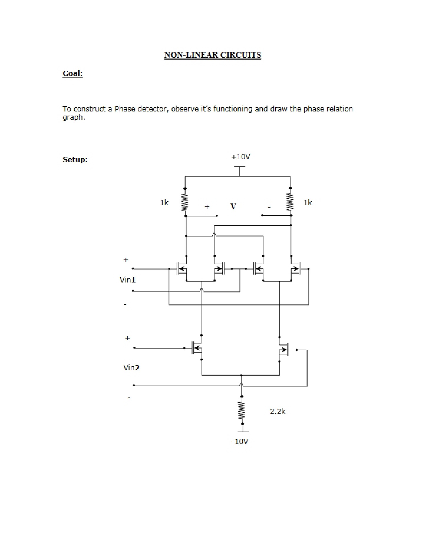 Nonlinear Circuits Lab 9