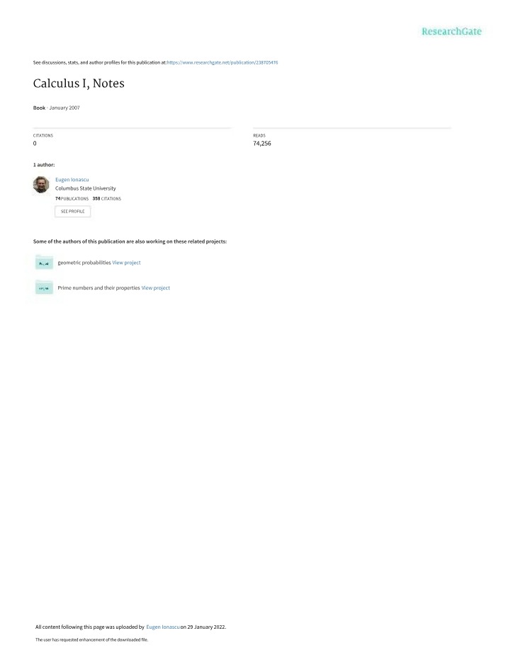 MAT135 Calculus I Summary Notes