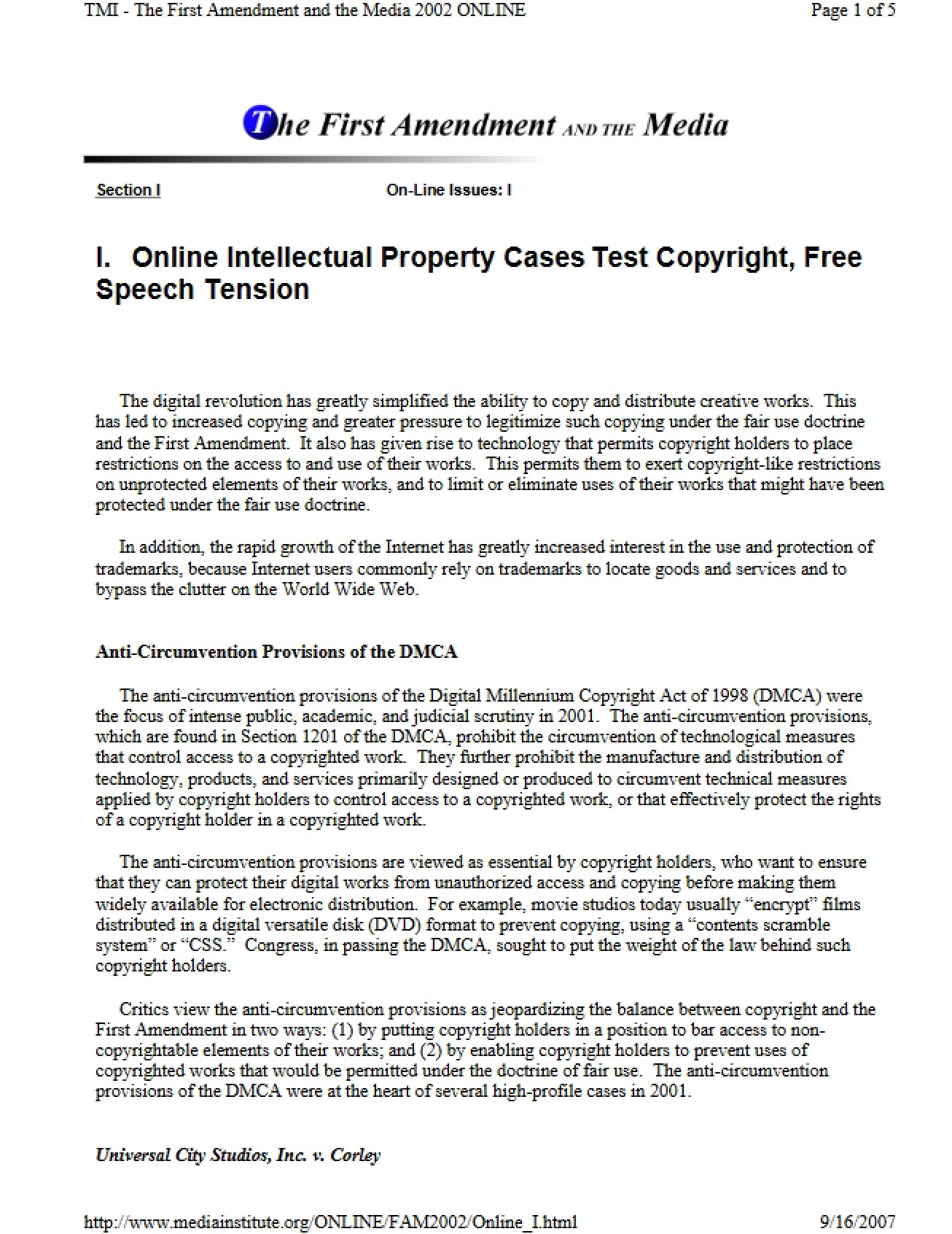 Free Speech vs Copyright in Online IP Cases