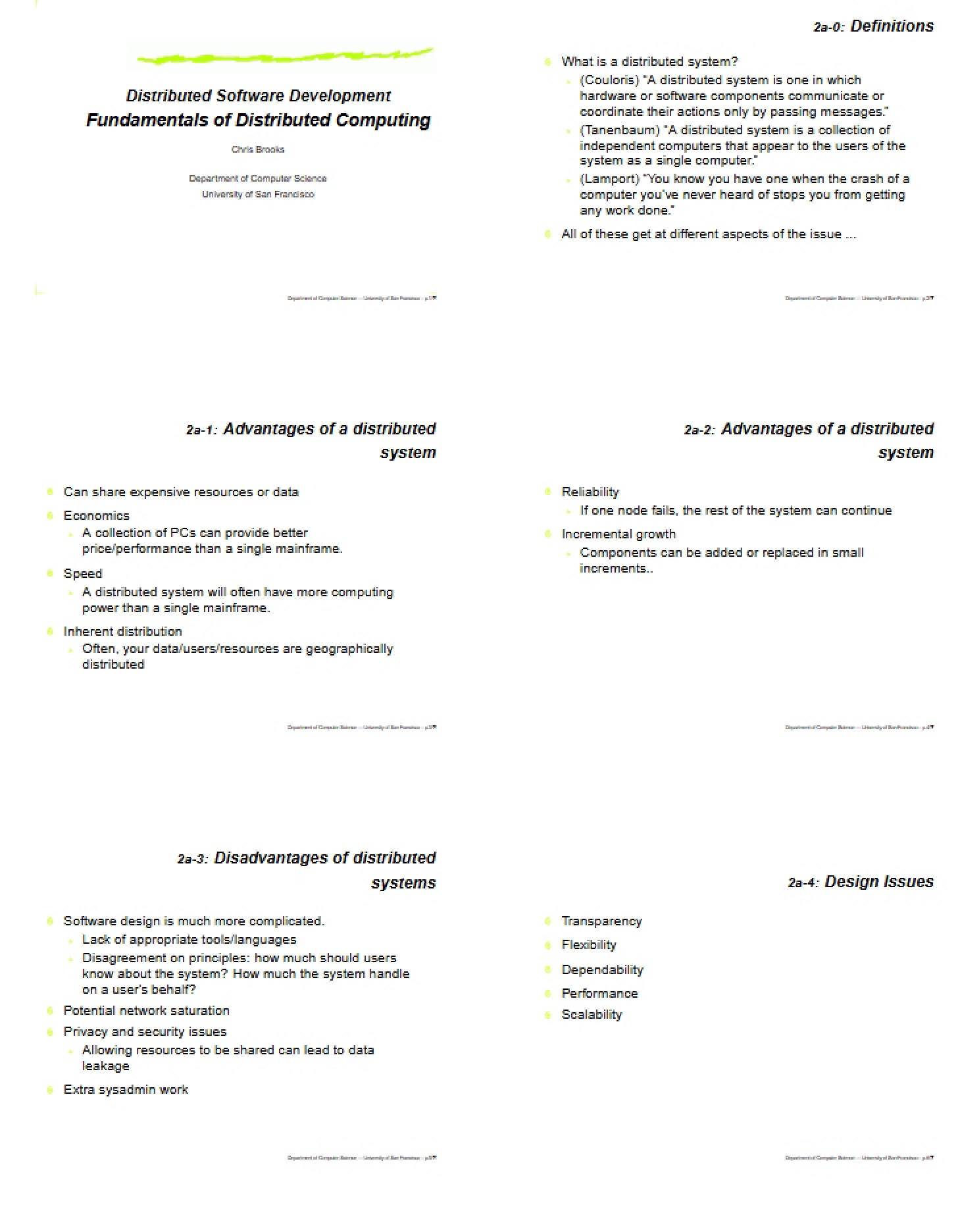 Distributed Computing Fundamentals