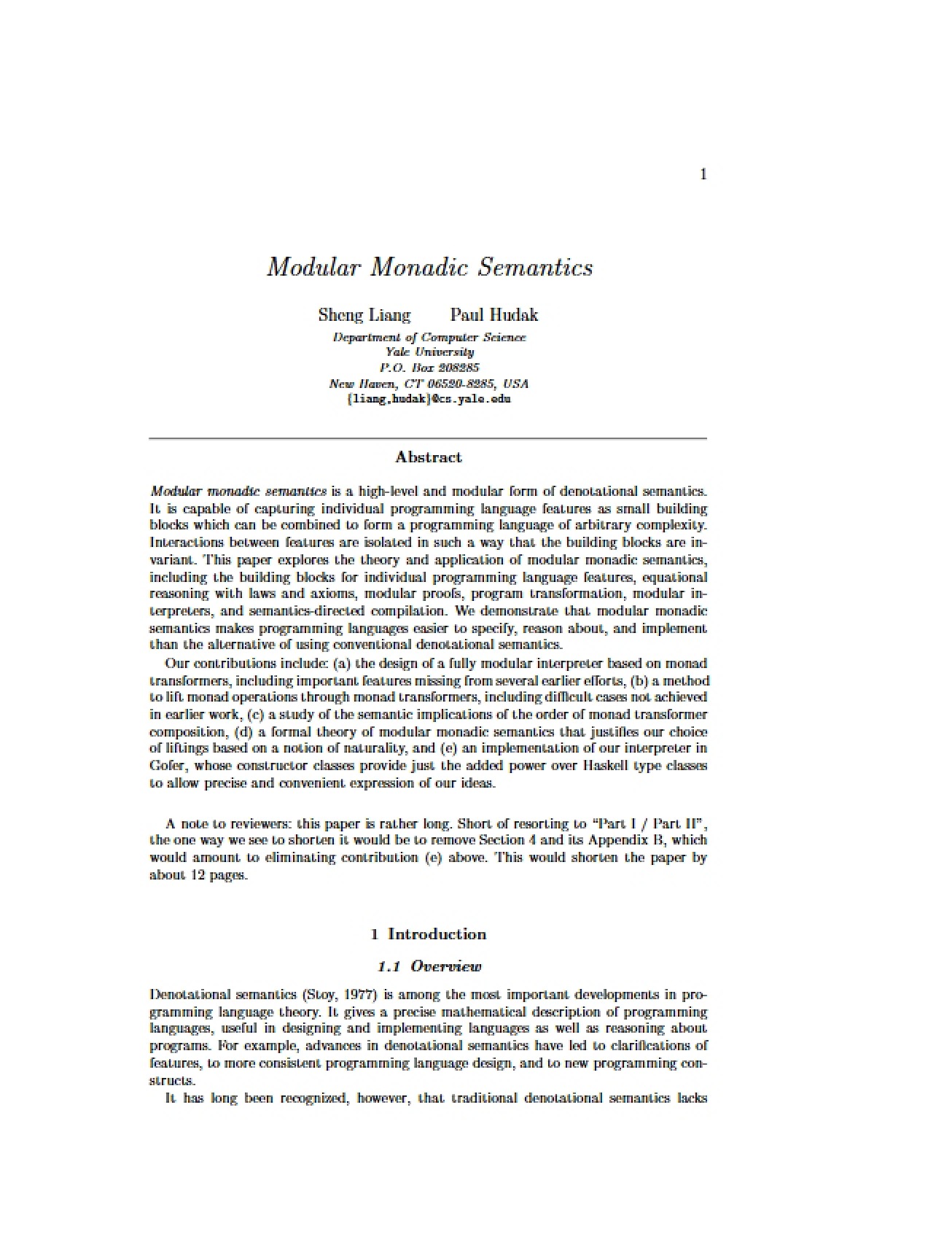 Semantics of Modular Monads