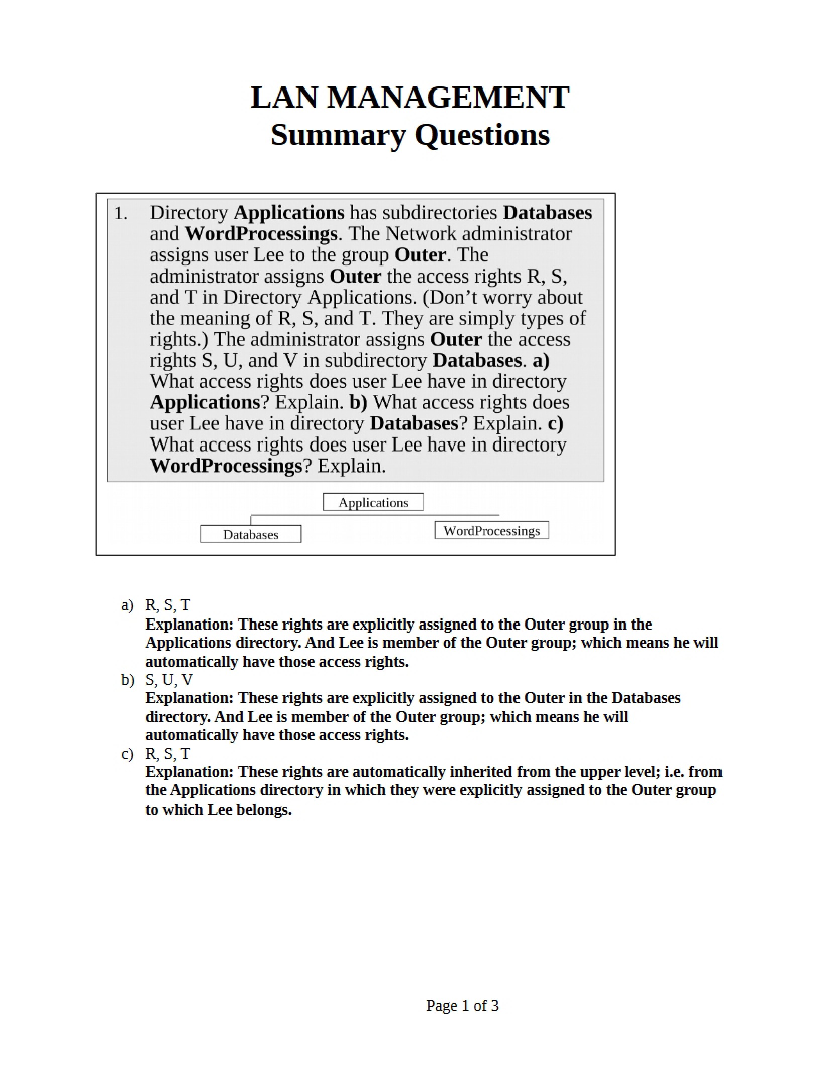 Answers to Summary Questions