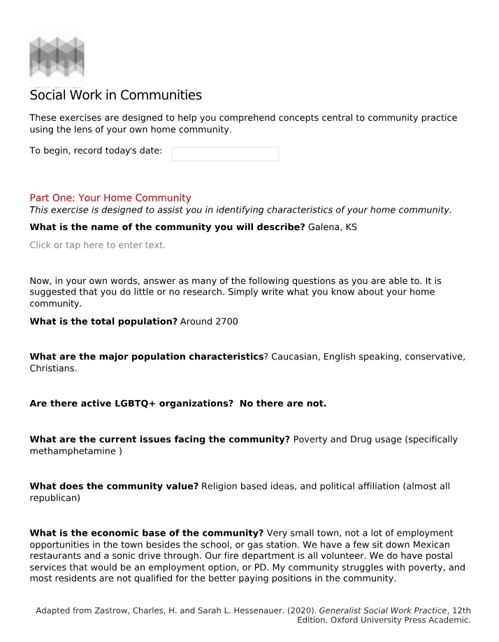 Galena, KS Community Profile Analysis