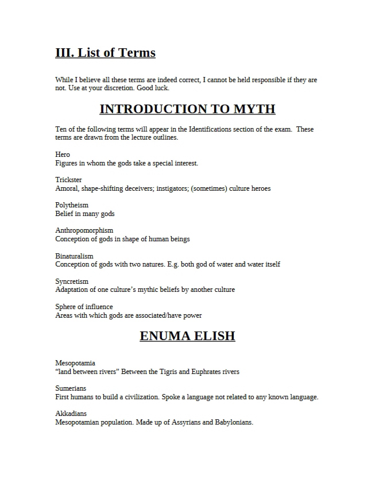 Key Ideas in the Study of Myth (Part 4)