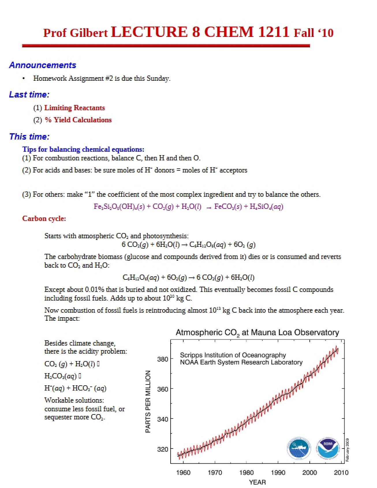 Balancing Chemical Equations Tips