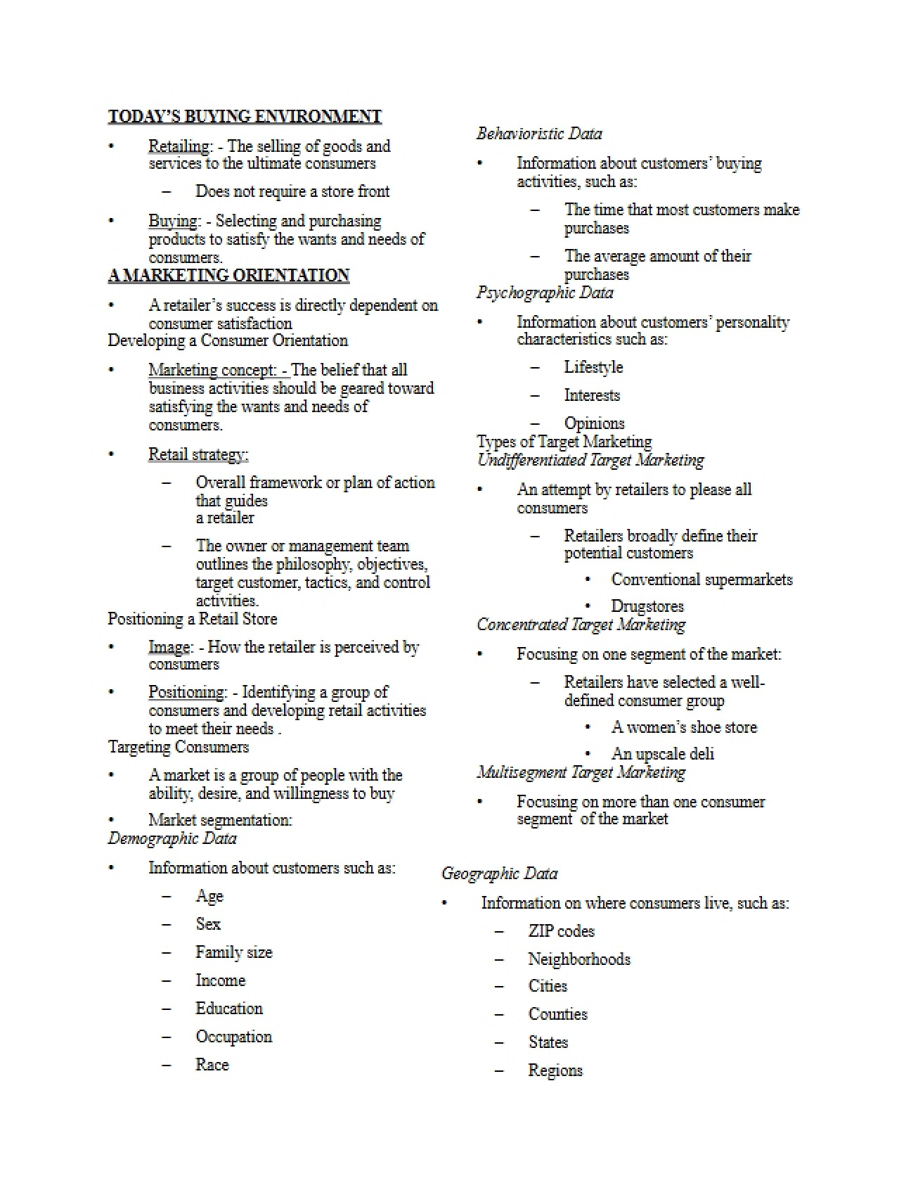 Understanding the Buying Environment in Retail